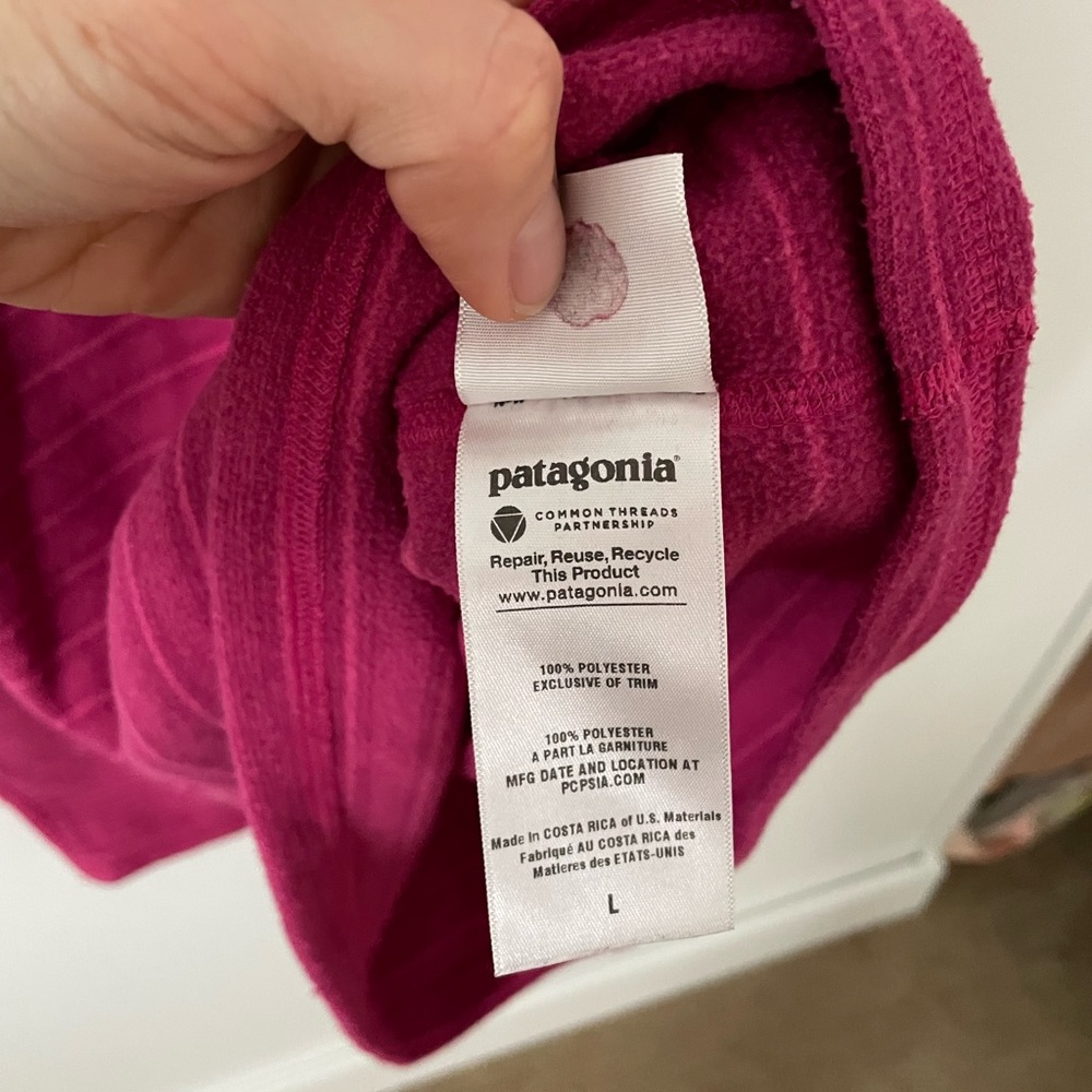 Girls Patagonia 1/4 Zip Fleece, Large - Picture 7 of 7